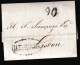 1811 CADIZ (ESPAÑA) A LISBOA. Marca De Origen En Rojo Ilegible Y “HESPANHA” Recercada En Negro Y Porteo “90” Reis. - ...-1853 Prephilately