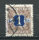 26270 Danemark   Taxe N°17° 1k. Brun Et Bleu   1921-27  TB - Portomarken