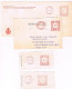 LONDRES -  Double Bloc Chiffré S/ EMA Du 13/05/1957 (2-1/2 & 1-1/2) & 4 EMA De LONDRES 2 Fragments & 2 Enveloppes   793 - Maschinenstempel (EMA)