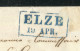 "HANNOVER" Paketbegleit-Briefhuelle Blauer R2 "ELZE", Rs. Wachssiegel (80103) - Hannover