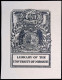 EX LIBRIS JOSEPH WINFRED SPENCELEY Per LIBRARY OF THE UNIVERSITY OF MISSOURI US USA L17-F01 XIX° SECOLO ARMORIAL - Exlibris