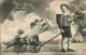 Glückwunsch - Schulanfang Einschulung Junge Zieht Riesenzuckertüte 1914 - Primero Día De Escuela