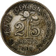 Sri Lanka , George V, 25 Cents, 1919, Argent, TTB, KM:105a - Colonie