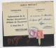 FRANCE  MAZELIN 1FR50+1FR CARTE POSTALE PUB DOUBLE LABORATOIRE OBJET PANSEMENT MONTPELLIER 16.10.1946 HERAULT - 1945-47 Cérès De Mazelin