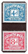 D75-76 1968 1969 No Watermark Postage Dues Set Of 2 Values Mounted Mint Hrd2d - Strafportzegels