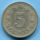 MALTA - 5 Cents 1972 - KM# 10 * Ref. 0069 - Malte