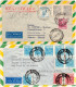 Brasilien 1943/50, 5 Internat. Luftpost Briefe, Dabei Einschreiben U. Zensur - Covers & Documents