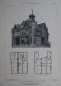 MIDDELKERKE 1889 - L'ISBA , GROUPE DE TRIS VILLAS A MIDDELKERKE      45 X 32 CM   VOIR 2 SCANS - Architektur