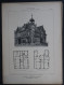 MIDDELKERKE 1889 - L'ISBA , GROUPE DE TRIS VILLAS A MIDDELKERKE      45 X 32 CM   VOIR 2 SCANS - Architectuur