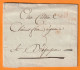 1800 - 4 Floréal An 8 - Marque Postale 12 TARASCON 32 X 8 Mm En Rouge Sur Lettre Pliée Vers DRAGUIGNAN, Var - 1801-1848: Précurseurs XIX