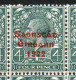 Ireland 1922-3 Saorstat Overprint On 4d Grey-green, U22 Control Block Of 6, 'break In Frame Over 'four', MH, SG 58 - Neufs