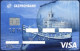 RUSSIA - RUSSIE - RUSSLAND GAZPROM BANK VISA CARD SHIP BOAT RIVER STATION EXPIRED - Cartes De Crédit (expiration Min. 10 Ans)