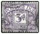 D5 1914 Royal Cypher Postage Dues 3d Violet Used Hrd2-d - Portomarken