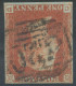 GB QV 1d Redbrown, Unplated (CD) 4 Margins, VFU With Numeral „220“ (BALA), Merionethshire - Extremely Rare Probably UNIQ - Used Stamps