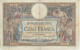 BILLETE DE FRANCIA DE 100 FRANCS DEL AÑO 1909 LUC OLIVIER MERSON (BANKNOTE) - 100 F 1908-1939 ''Luc Olivier Merson''