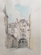 Aquarelle Originale Signée, Ei Ichi Saïto , Rue De Bretonvilliers Paris IV 4e - Aquarelles