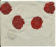 Portugal Registered And Sealed Cover Sent To Denmark 29-9-1954 (a Tear In The Right Side Of The Cover) - Lettres & Documents