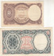 EGYPT 5 10 PT. PIASTRES 1952 P-174b 175b SIG/Kaissony WM CROWN SET AU+ SERIES 12 - Egypte