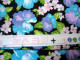 Coupon De Tissu Fleuri Pastel, Fond Noir, Coton 100% - Frais Du Site Déduits - Laces & Cloth