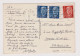 Spain Spanian 1928 Bancnote 50 PESETAS, Vintage Photo Postcard RPPc AK W/Topic Stamps Sent To France (68014) - Monnaies (représentations)