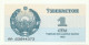 UZBEKISTAN - 1 SUM - 1992 ( 1993 ) - Pick 61 - Unc. - Serie AA - Oezbekistan