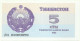 UZBEKISTAN - 5 SUM - 1992 ( 1993 ) - Pick 63 - Unc. - Serie EA - Oezbekistan