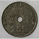 BELGIQUE - KM 115 - 25 CENTIMES 1938 - TTB - 25 Cents