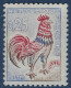 Coq De DECARIS N°1331d* (1 Adherence ) 0.25c Coq Fluo Vif Signé TB/TTB Cote Yvert :900 € - 1962-1965 Cock Of Decaris