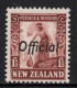 NEW ZEALAND 1935 PICTORIALS (OFFICIALS) " 1.1/2d MAORI " STAMP MNH. - Servizio