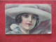 Young Italian Girl Wearing A Wide-brimmed Hat   Ref 6332 - Mode