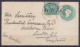 Inde - EP Enveloppe 1/2A + 1/2A Càpt MEPPADI /24 JA 1899 Pour LONDON EC (au Dos: Càd Arrivée LONDON.E.C. /FE 10 99) - 1882-1901 Imperio