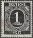 GERMANY 1946 Numeral - 1pf. - Black FU - Afgestempeld