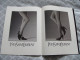 Delcampe - 2 Grands Livrets YVES SAINT LAURENT 1993 1994 Bas Et Collants Concept Modèles ++ - Fashion