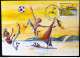 Delcampe - Brazil Maximo Postcard 290A World Cup Art Of Footaball CBC MT - Cartes-maximum