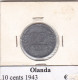 PAESI BASSI OLANDA 10 CENTS  WILHELMINA  ANNO 1943 COME DA FOTO - 10 Cent