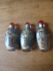 Trois Tabatières Décor érotique Asie Snuff Bottle Curiosa Flacon à Tabac En Verre Peint - Asiatische Kunst