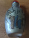 Delcampe - Trois Tabatières Décor érotique Asie Snuff Bottle Curiosa Flacon à Tabac En Verre Peint - Arte Asiático