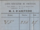 1860 CONNAISSEMENT BILL OF  Conhecimento De Embarque D’AZEVEDO NAVIGATION Du Portugal Porto Lisbonne  Le HAVRE V.HIST. - 1800 – 1899