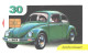 Estonia:Used Phonecard, Eesti Telefon, 30 EEK, Porche Century, CarVolkswagen Beetle, 1999 - Autos