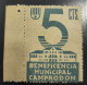 CAMPRODON ( GERONA). EDIFIL N/C. 5 CTS AZUL BENEFICENCIA MUNICIPAL. - Spanish Civil War Labels