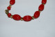 C56 Magnifique Collier De Perles Rouges - Kettingen