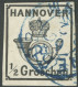 HANNOVER 17y O, 1860, 1/2 Gr. Schwarz, Pracht, Gepr. W. Engel, Mi. 250.- - Hanovre