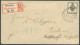 HELGOLAND 20 BRIEF, 1890, 5 M. Mehrfarbig Auf überfrankiertem Einschreibbrief Nach Halle, Pracht, Fotoattest Bühler - Helgoland