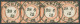 Dt. Reich 3 O, 1872, 1/2 Gr. Ziegelrot Im Waagerechten Viererstreifen, Zentrischer K2 KYRITZ, Fotoattest Krug: Die Marke - Other & Unclassified
