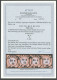 Dt. Reich 3 O, 1872, 1/2 Gr. Ziegelrot Im Waagerechten Viererstreifen, Zentrischer K2 KYRITZ, Fotoattest Krug: Die Marke - Otros & Sin Clasificación