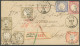 Dt. Reich 3-6 BRIEF, 1872, Paketbegleitbrief Mit Vierfarbenfrankatur Von BERLIN P.E. 10 Nach Suhl, Dekorativer Prachtbri - Other & Unclassified