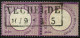 Dt. Reich Paar O, 1872, 1/4 Gr. Grauviolett Im Senkrechten Paar Mit R2 VECHELDE, Pracht, Gepr. Hennies - Gebruikt