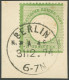 Dt. Reich 17a BrfStk, 1872, 1/3 Gr. Gelblichgrün Mit Letzttagsstempel BERLIN N.2.P.A. 49, Marke Unten Scherentrennung So - Other & Unclassified