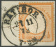 Dt. Reich 18 PräF. BrfStk, 1872, 1/2 Gr. Orange Mit Deutlichem Prägeausfall Rechts Unten Neben Dem Schild, K2 RATIBOR, P - Autres & Non Classés