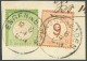 Dt. Reich 23a,30 BrfStk, 1872, 1 Kr. Gelblichgrün Und 9 Auf 9 Kr. Braunorange, K1 ENGEN IN BADEN, Dekoratives Kabinettbr - Other & Unclassified